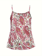 Ivy™ | Paisley Floral Print Boho Cami Top