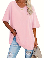 Luna™ - Plus Size V-Neck Casual T-Shirt