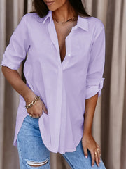 Lila™ | Solid Button Front Shirt