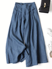 Serena™ I Solid Wide Leg Casual Palazzo Pants