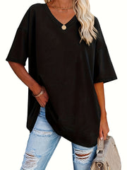 Luna™ - Plus Size V-Neck Casual T-Shirt