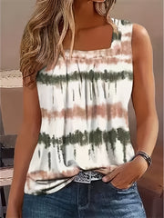 Ella™ | Tie Dye Square Neck Tank Top