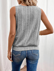 Josie™ | Ribbed Keyhole Neck Tank Top