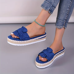 Soleil™ Bow Platform Espadrilles Slippers