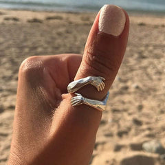 Hug™ | Silver Adjustable Ring