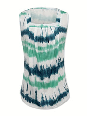 Ella™ | Tie Dye Square Neck Tank Top