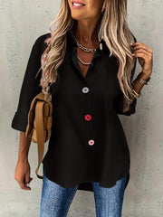 Anisa™ | Button Front Long Sleeve Shirt