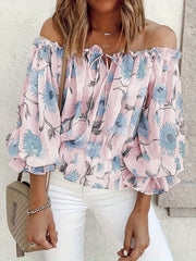 Lily™ | Off Shoulder Floral Print Blouse