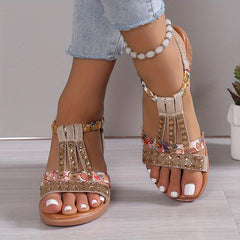 Sophia™ Rhinestone Boho Wedge Sandals