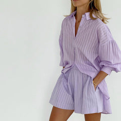 Sadie™ | Breezy Button-Up and Shorts Set