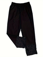 Leona™ | Lace Trim Casual Pants