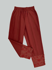 Leona™ | Lace Trim Casual Pants