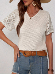 Eleanor™ | Feminine Chic Contrast Lace T-Shirt