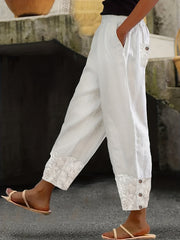 Leona™ | Lace Trim Casual Pants