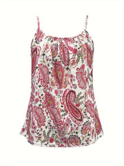 Ivy™ | Paisley Floral Print Boho Cami Top