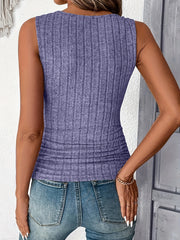 Ella™ | Summer Ribbed Solid Tank Top