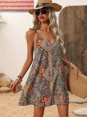 Hazel™ Paisley Print V Neck Cami Dress