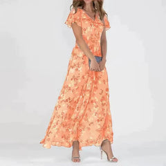 Dahlia | Women's Flowy Floral Dress | Maxi