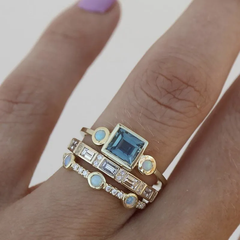 Vintage™ | Blue Crystal Ring Set