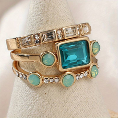 Vintage™ | Blue Crystal Ring Set