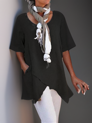 Halle™┃Cross Cut A-line Relaxed Tunic