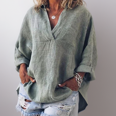 Lorie┃long sleeve V-neck Shirt