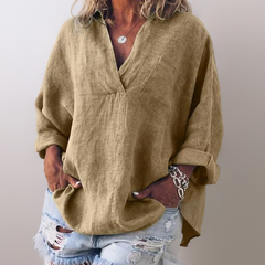 Lorie┃long sleeve V-neck Shirt