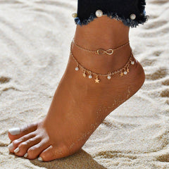 Infinity™ | Anklet with Pearls & Stars