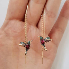 Hummingbird™ | Enamel and Zirconia Earrings